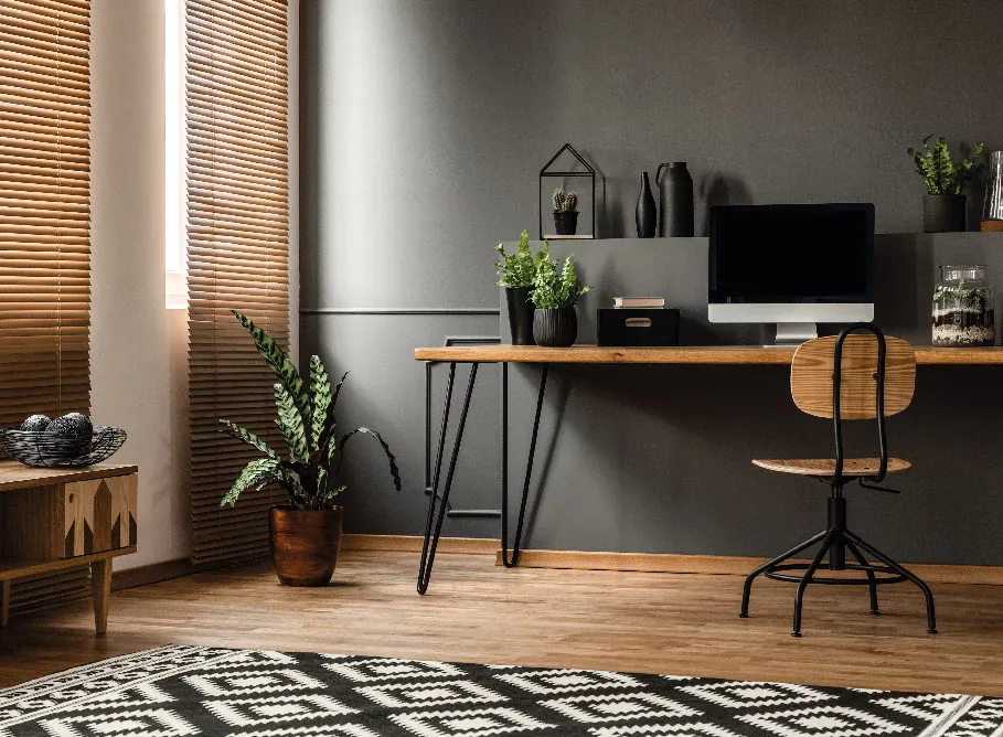 Combina colores y decora tu home office tal y como a ti te gusta. Diseña y crea tu espacio ideal con Persianas Gabín.
